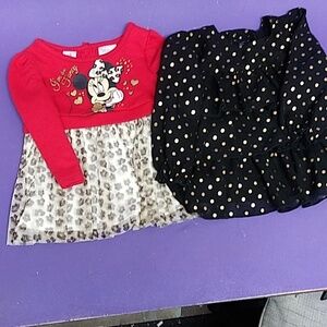 Lot of 2 Girl dresses Disney & Healthtex Size 18 months in great condition
